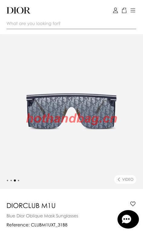 Blue Dior Oblique Mask Sunglasses DIORCLUB M1U