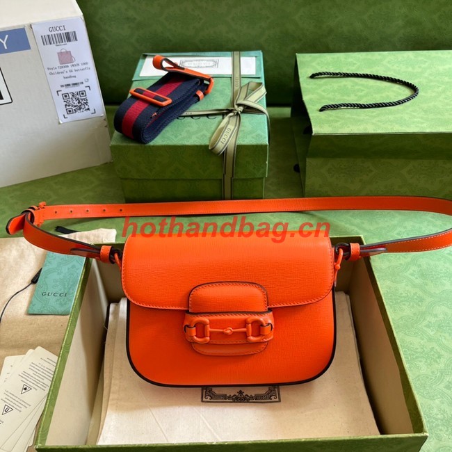 Gucci Horsebit 1955 small shoulder bag 726226 Orange