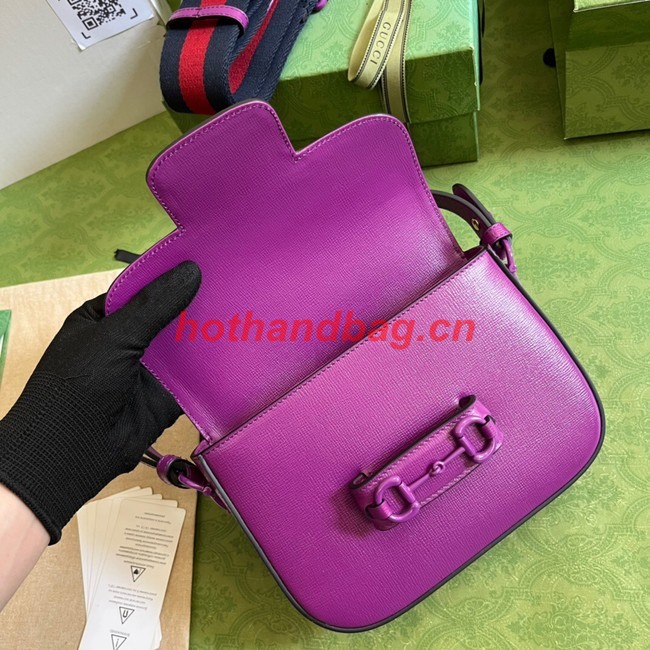 Gucci Horsebit 1955 small shoulder bag 726226 Purple