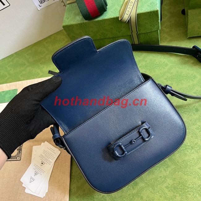 Gucci Horsebit 1955 small shoulder bag 726226 blue