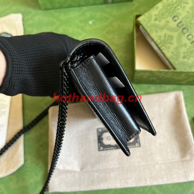 Gucci Horsebit 1955 wallet with chain 621892 black