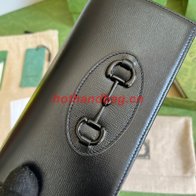 Gucci Horsebit 1955 wallet with chain 621892 black