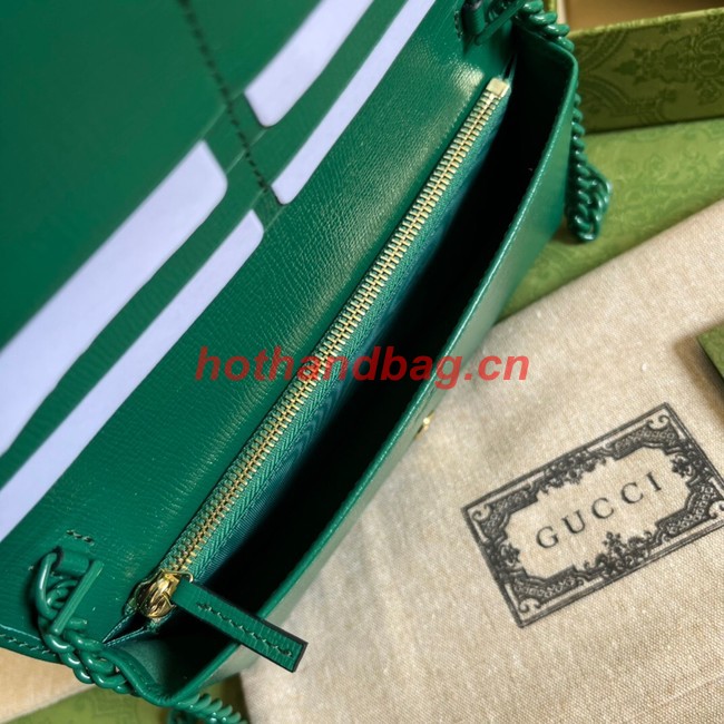 Gucci Horsebit 1955 wallet with chain 621892 green