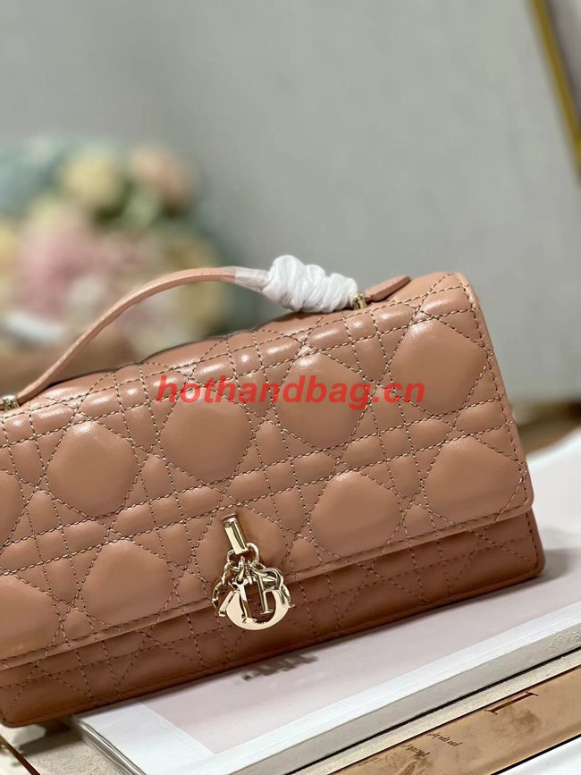 LADY DIOR CHAIN POUCH Cannage Lambskin S0937O pink