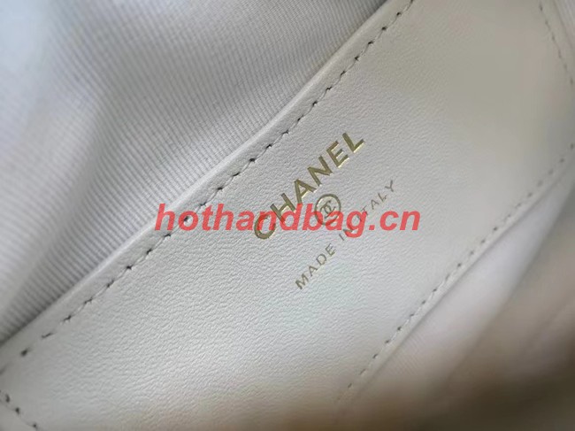 Chanel POUCH Lambskin & Gold-Tone Metal AP3095 White