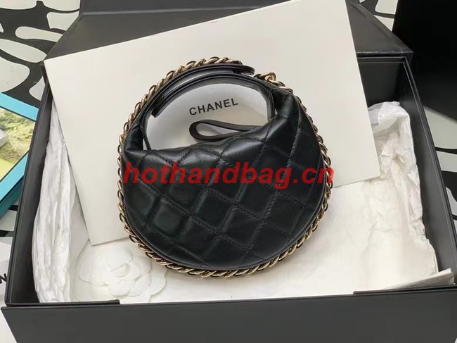 Chanel POUCH Lambskin & Gold-Tone Metal AP3095 black