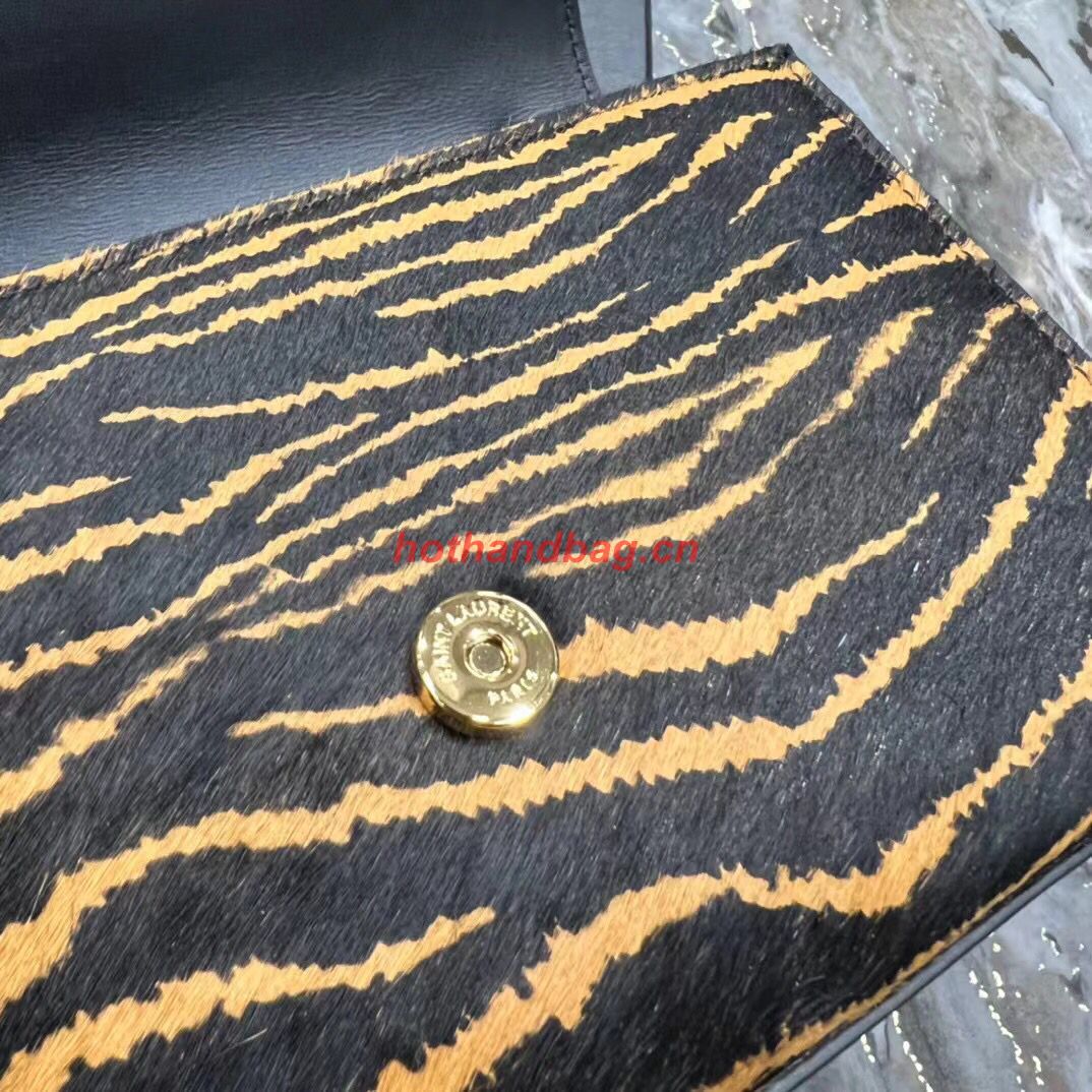 SAINT LAUREN KATE SMALL CHAIN BAG IN tiger stripe Y766993 BROWN
