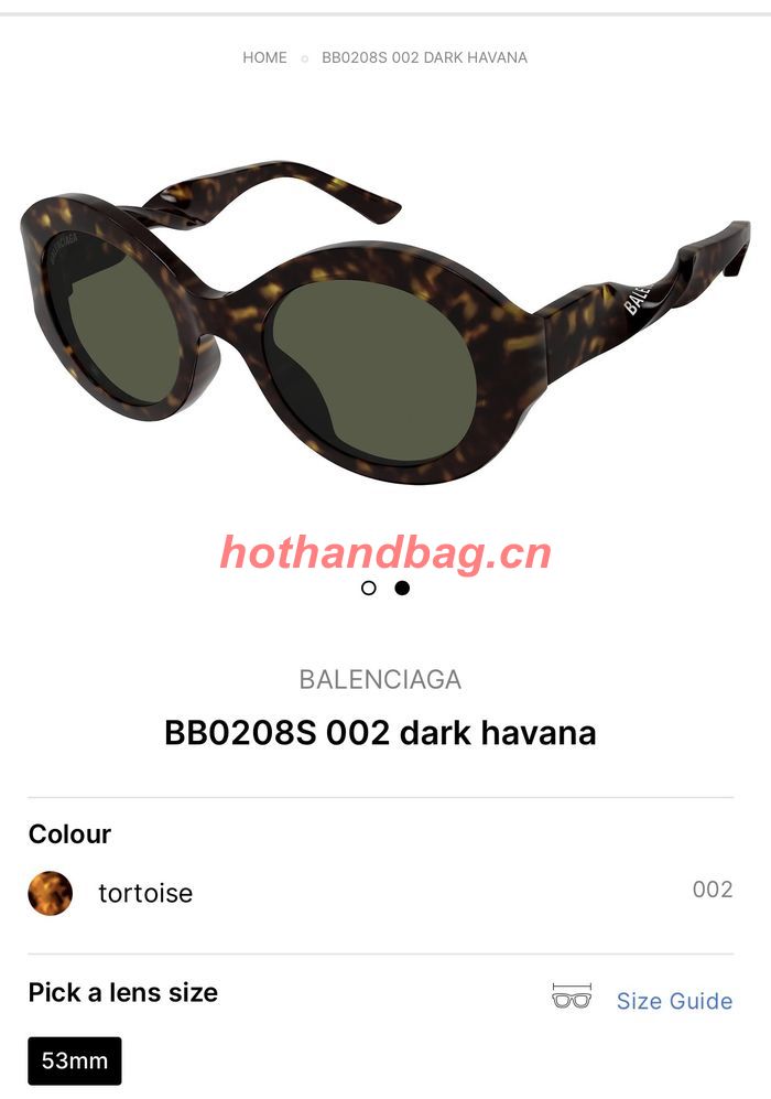 Balenciaga Sunglasses Top Quality BAS00424