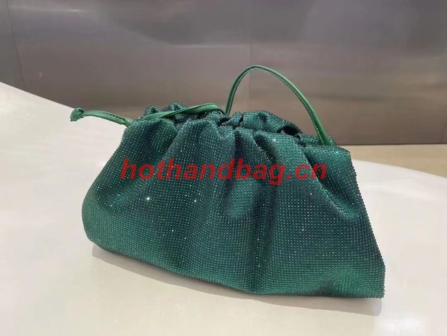Bottega Veneta Mini crystals clutch with strap 585852 green