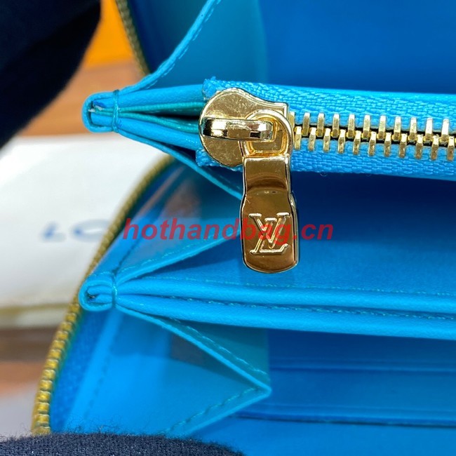 Louis Vuitton ZIPPY WALLET M81510 Turquoise Blue