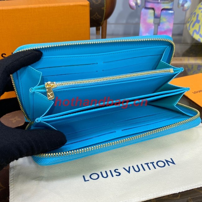Louis Vuitton ZIPPY WALLET M81510 Turquoise Blue