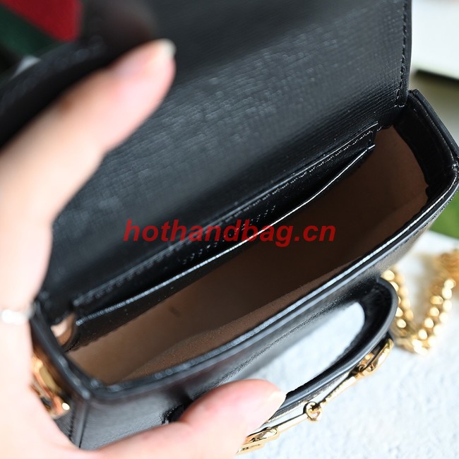 Gucci Horsebit 1955 strap wallet 699760 Black 