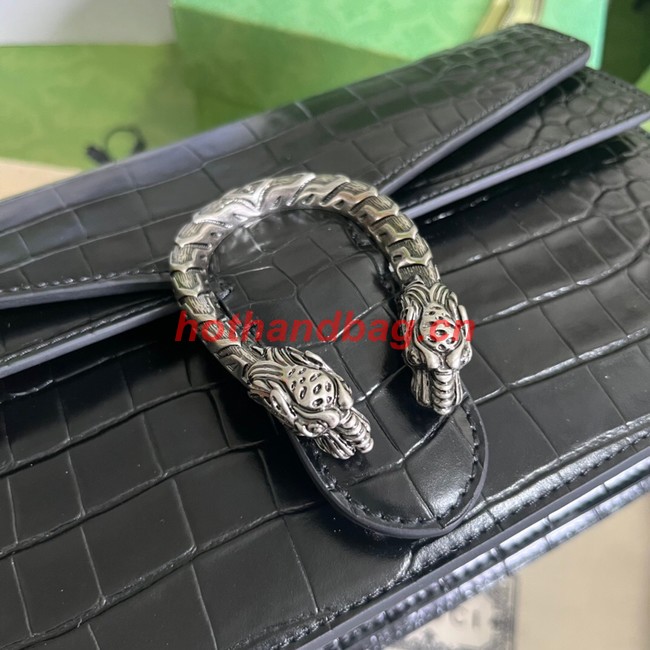 Gucci Dionysus Alligator pattern small shoulder bag 400249 black