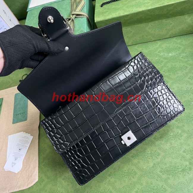 Gucci Dionysus Alligator pattern small shoulder bag 400249 black