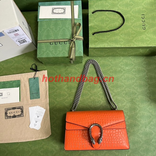 Gucci Dionysus Alligator pattern small shoulder bag 400249 orange