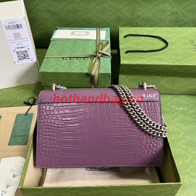 Gucci Dionysus Alligator pattern small shoulder bag 400249 purple