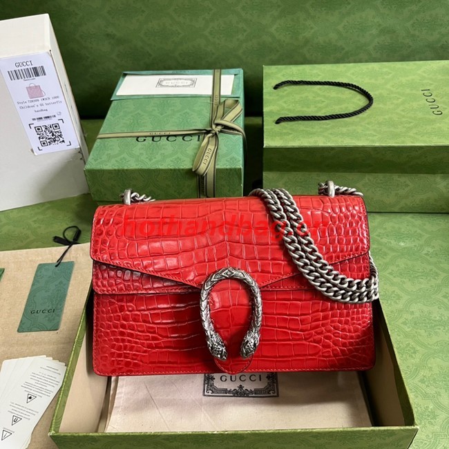 Gucci Dionysus Alligator pattern small shoulder bag 400249 red