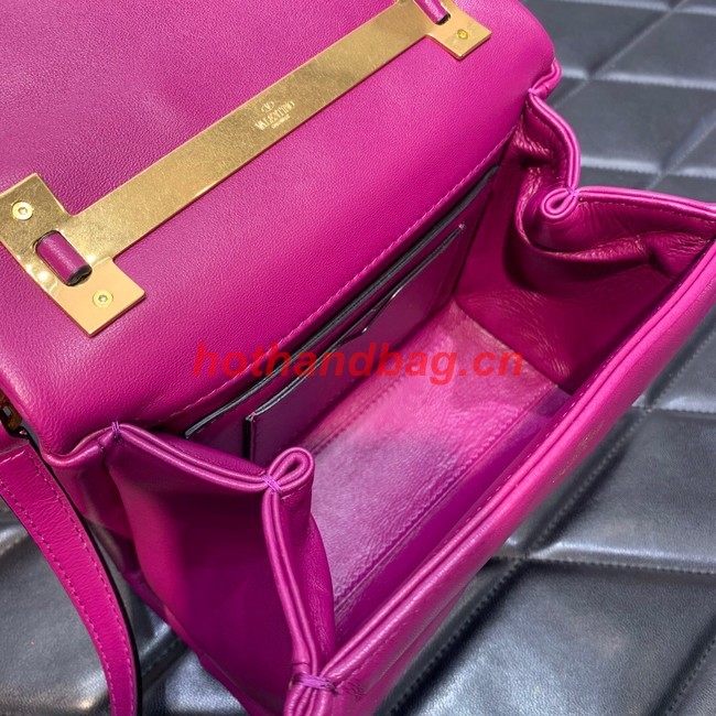 VALENTINO ONE STUD mini sheepskin shoulder bag WB0L13M pink