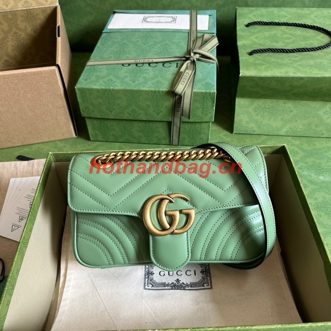 Gucci GG Marmont matelasse mini bag 446744 Sage green