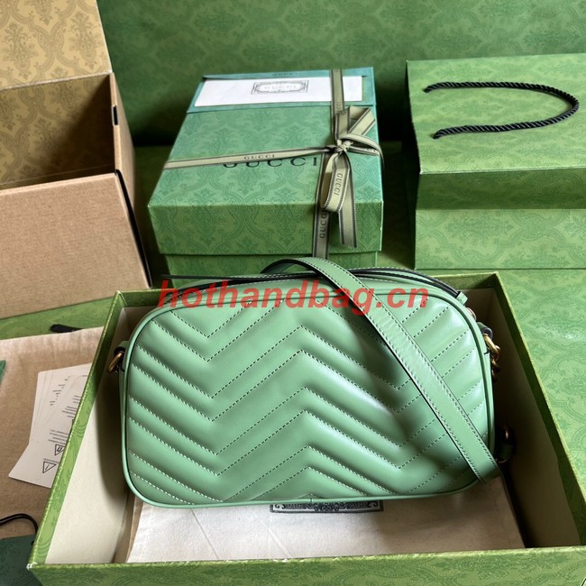 Gucci GG Marmont matelasse shoulder bag 447632 Sage green