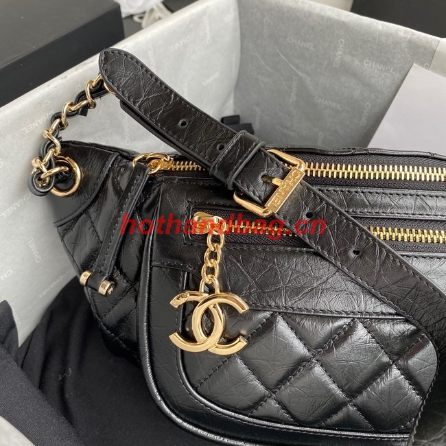 Chanel Bodypack Sheepskin Leather AS1077 black