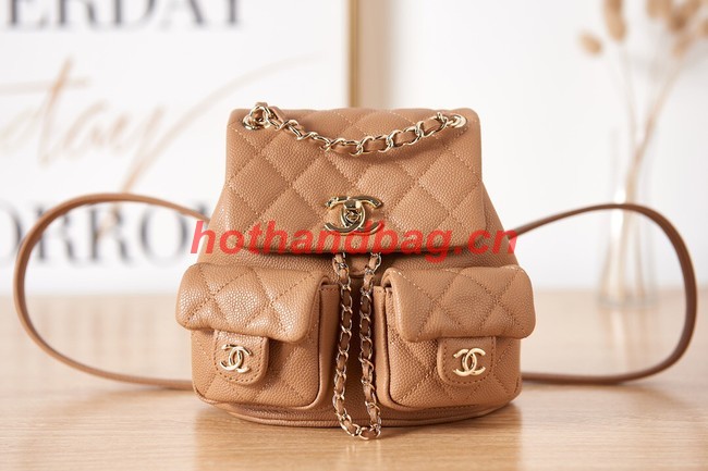 Chanel MINI BACKPACK AS3787 brown