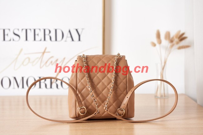Chanel SMALL BACKPACK AS3860 brown