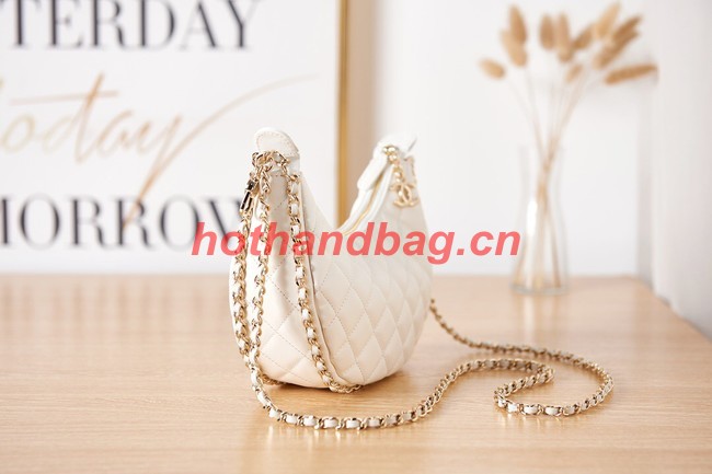 Chanel small Lambskin & Gold-Tone Metal AS3917 white