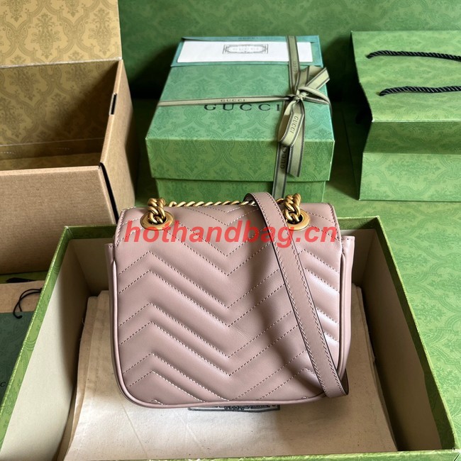 Gucci GG Marmont mini shoulder bag 739682 light pink