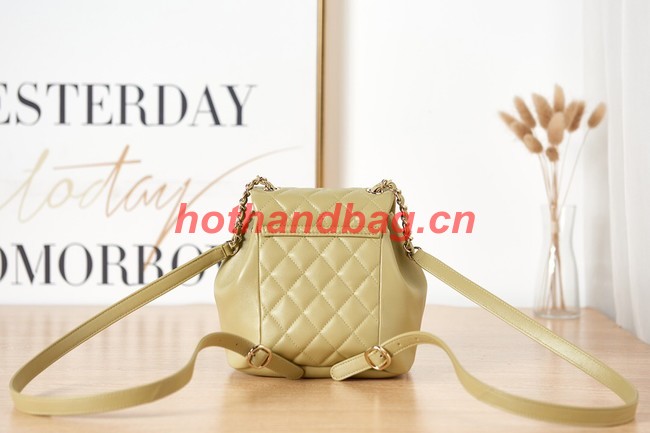 Chanel Backpack Sheepskin Original Leather AS2908 brown