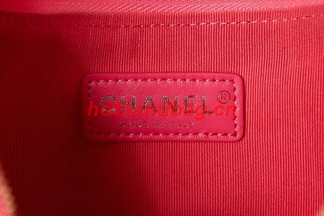 Chanel small Lambskin & Gold-Tone Metal AS3917 red