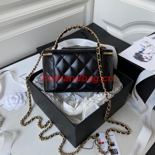 Chanel CLUTCH WITH CHAIN Lambskin & Gold Metal AP3243 BLACK
