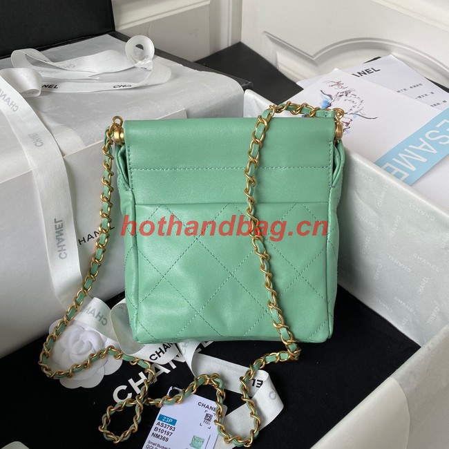 Chanel SMALL BUCKET BAG AS3793 Light Green