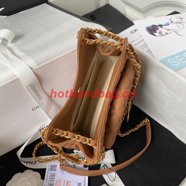 Chanel SMALL HOBO BAG AS3710 BROWN