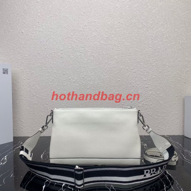 Prada Leather shoulder bag 1BH050 white