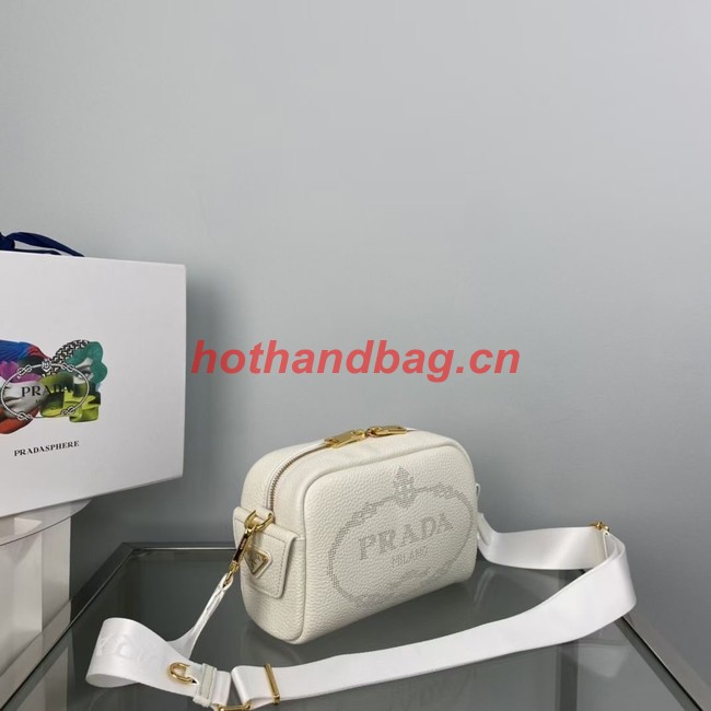 Prada Medium leather bag 1BH187 white