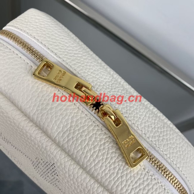 Prada Medium leather bag 1BH187 white