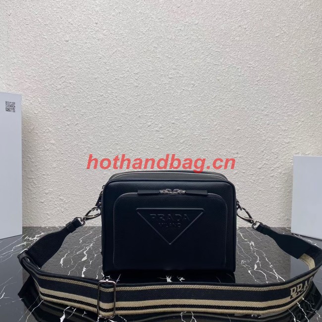 Prada Saffiano leather shoulder bag 2VH152 black