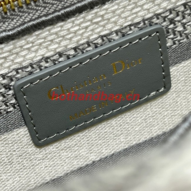 Dior MEDIUM LADY D-LITE BAG M0565OR GRAY