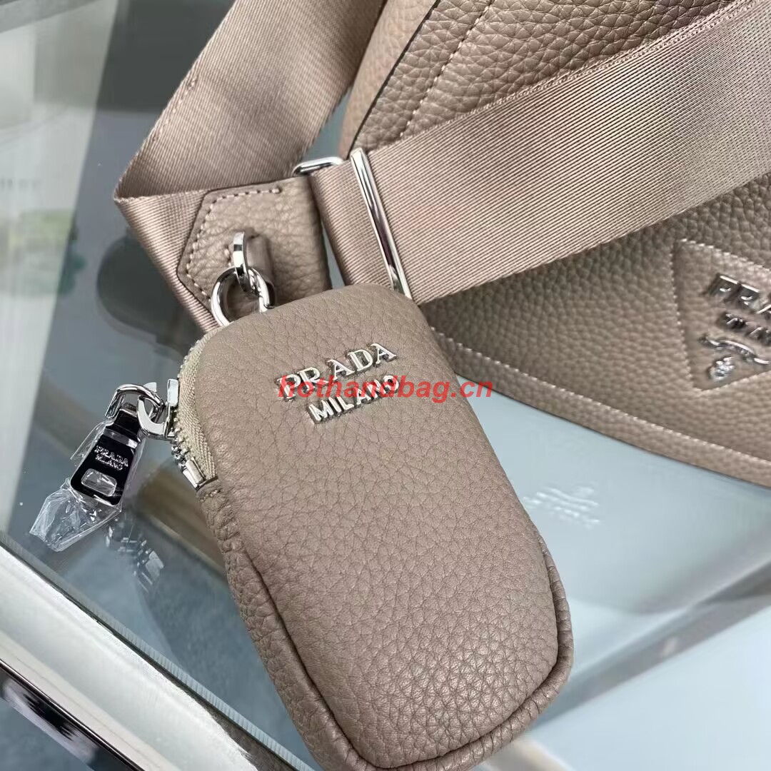  Prada Leather shoulder bag 1AD229 gray