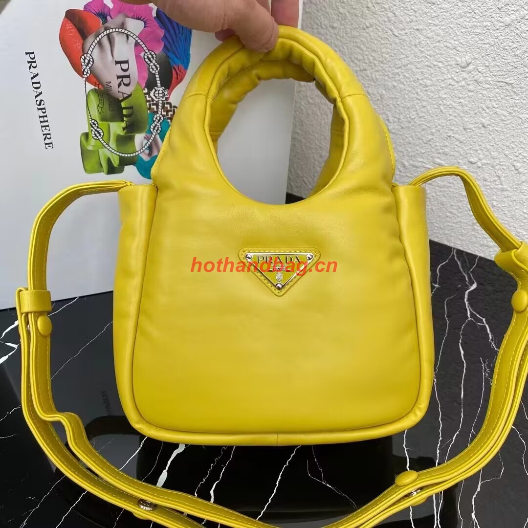 Prada Small padded Soft nappa-leather bag 1BA359 yellow