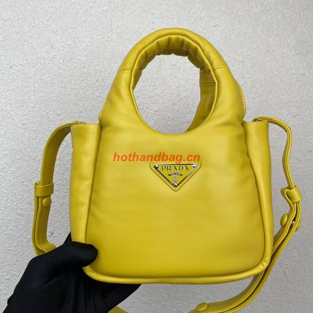 Prada Small padded Soft nappa-leather bag 1BA359 yellow