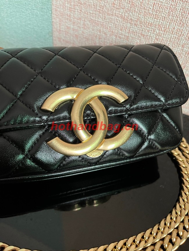 Chanel MINI FLAP BAG Lambskin & Gold-Tone Metal AS3207 black