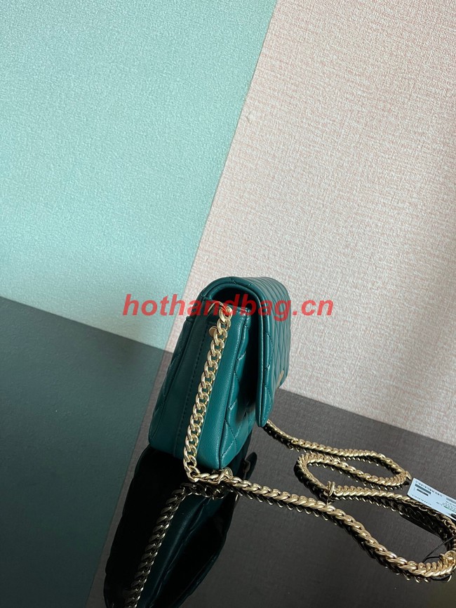 Chanel SMALL FLAP BAG Lambskin & Gold-Tone Metal AS3855 blue