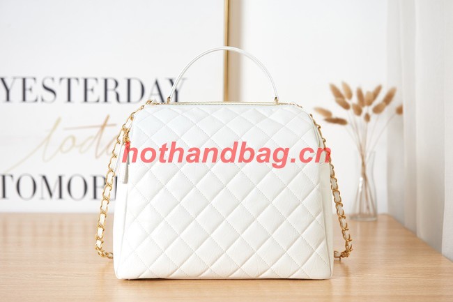 Chanel LARGE BOWLING BAG AS3741 white
