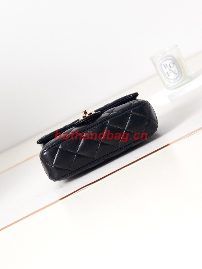 Chanel MINI FLAP BAG WITH TOP HANDLE AS4023 black