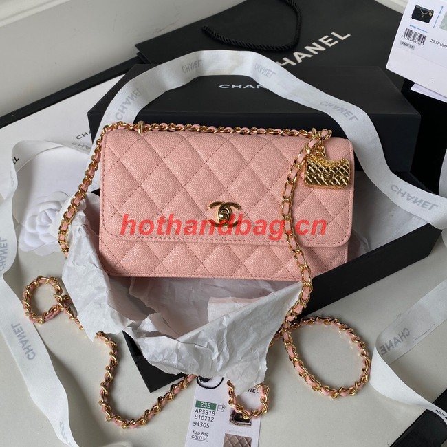 CHANEL WALLET ON CHAIN AP3318 pink