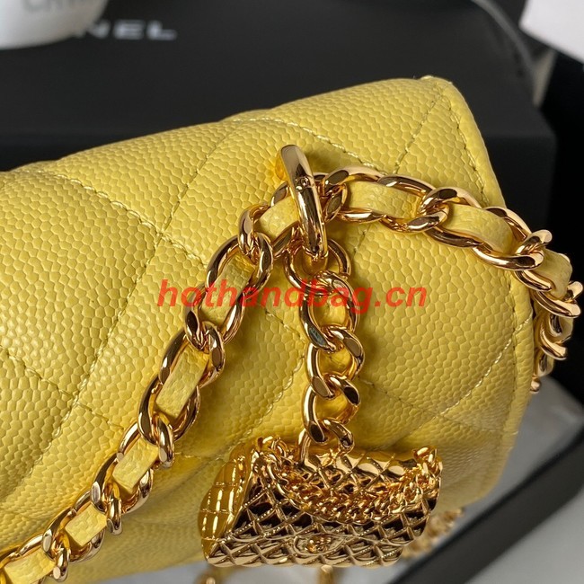 CHANEL WALLET ON CHAIN AP3318 yellow
