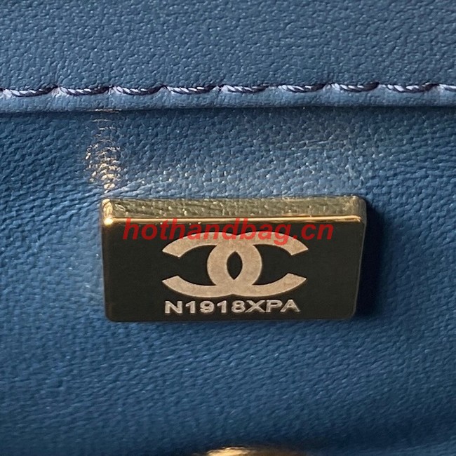 Chanel MINI FLAP BAG AS4040 blue