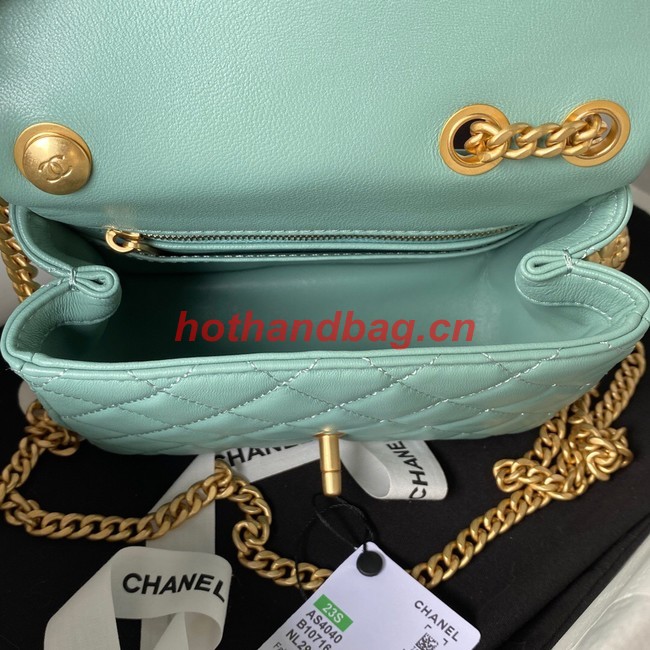 Chanel MINI FLAP BAG AS4040 light blue